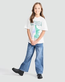 Wicked Pure Cotton Elphaba Print T-Shirt in White