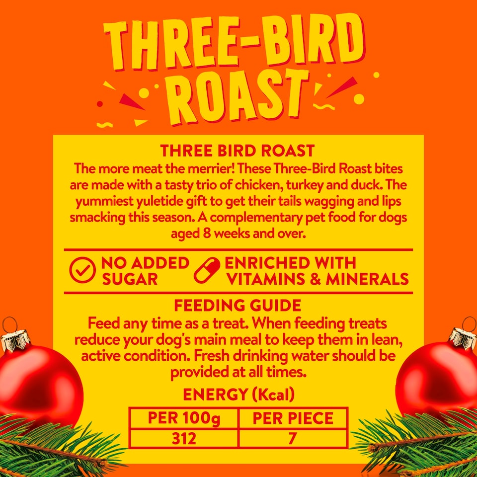 image 1 of Wagg Three Bird Roast Dog Treats Clip Strip 100g