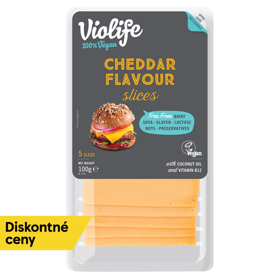 Violife Cheddar Flavour Slices 100 g