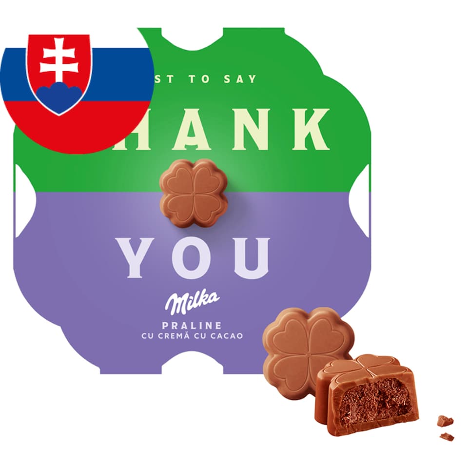 Milka bonboniéra Thank You, kakaová náplň 44 g
