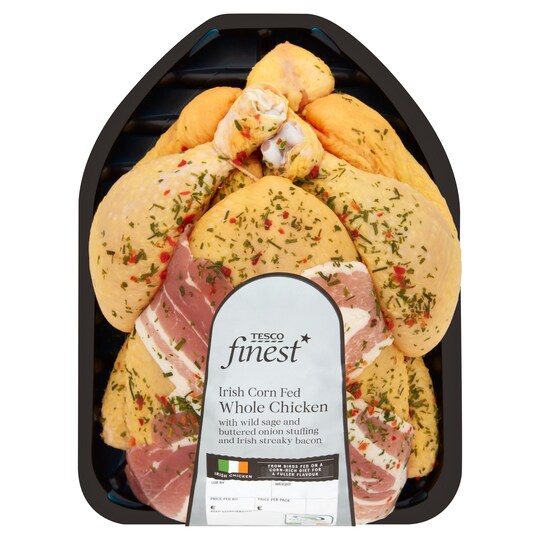 Tesco Finest Irish Corn Fed Whole Chicken 1.3Kg Tesco Groceries