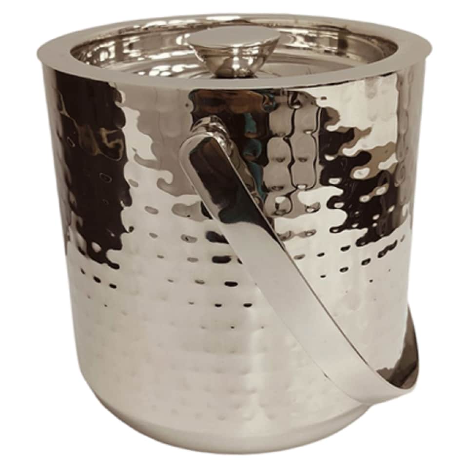 F&F Home Hammered Silver Ice Bucket