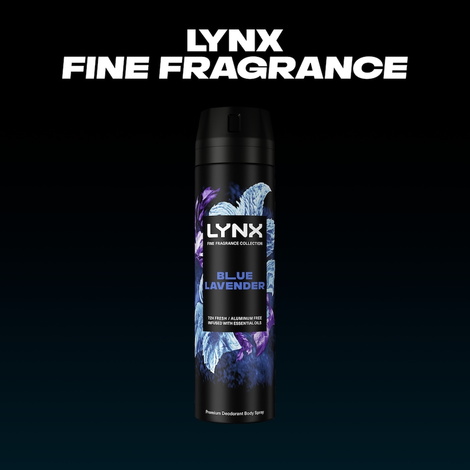 image 1 of Lynx Blue Lavender 72h Fine Fragrance Premium Deodorant Bodyspray for Men 200ml