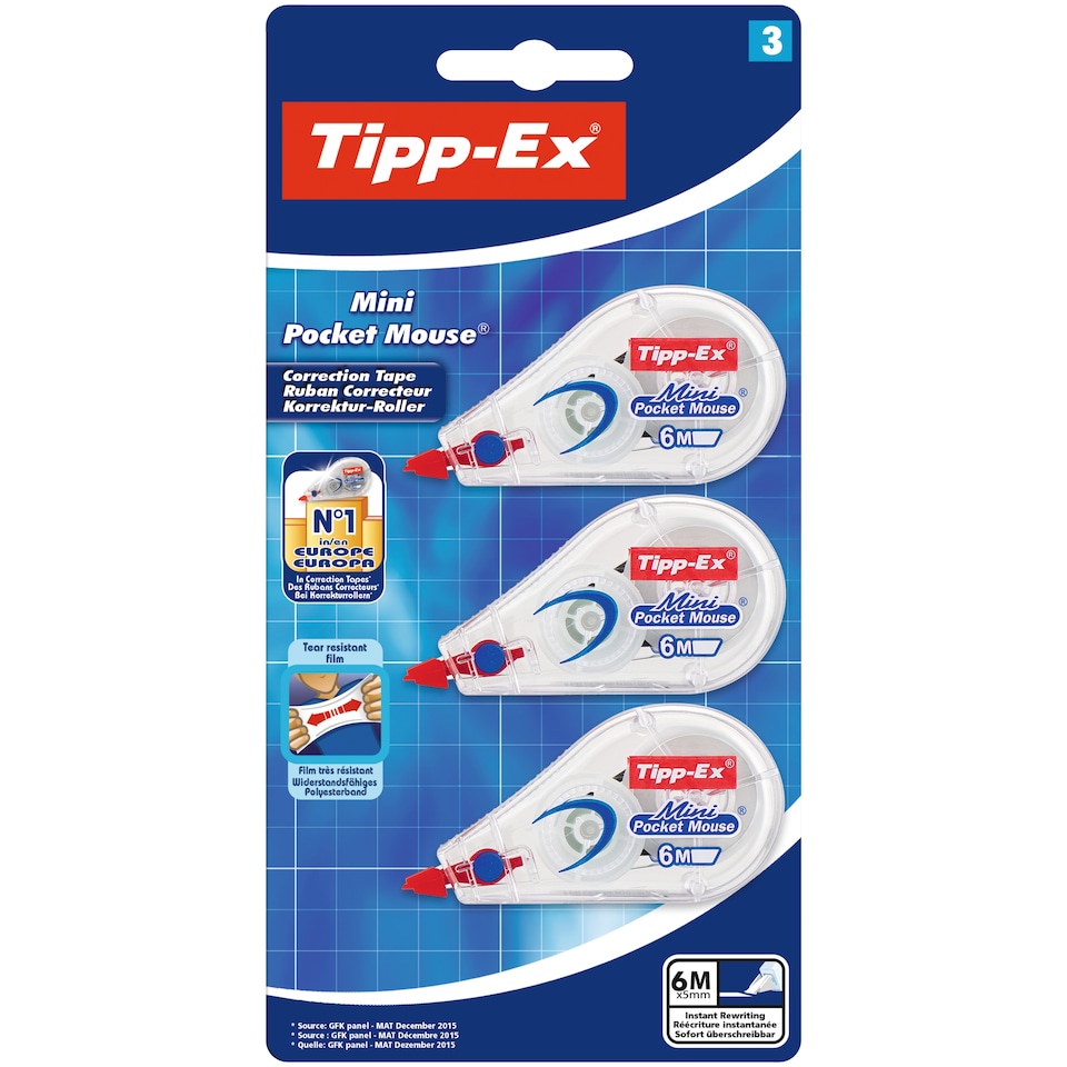 image 1 of Tipp-Ex Mini Pocket Mouse Stationery 3 Pack