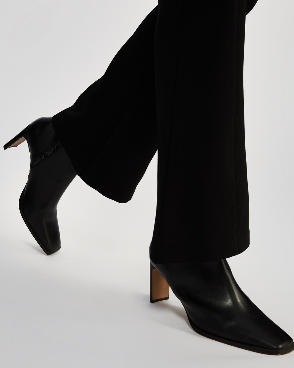image 1 of F&F Ponte Flared Trousers in Black