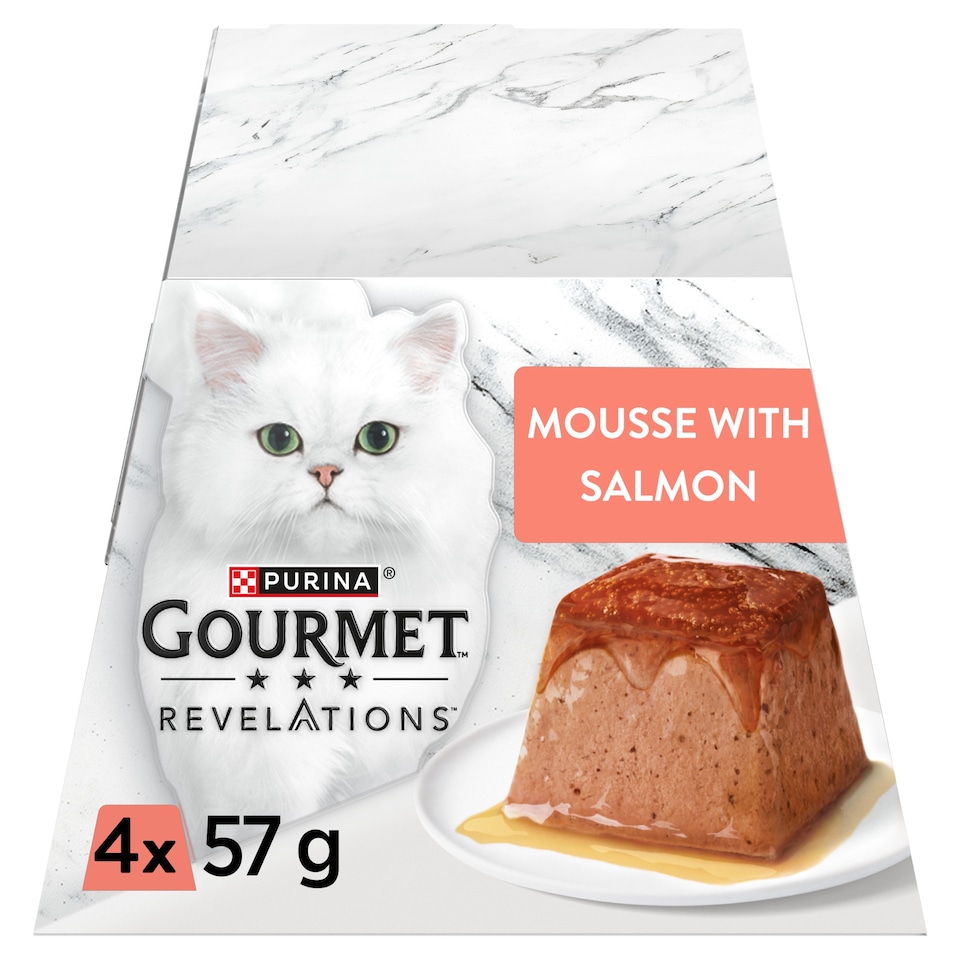 image 1 of GOURMET Revelations Mousse Salmon Wet Cat Food 4x57g