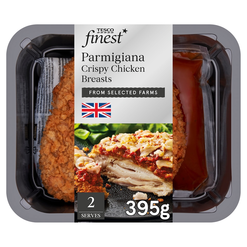 Tesco Finest Parmigiana Crispy Chicken Breasts 395g