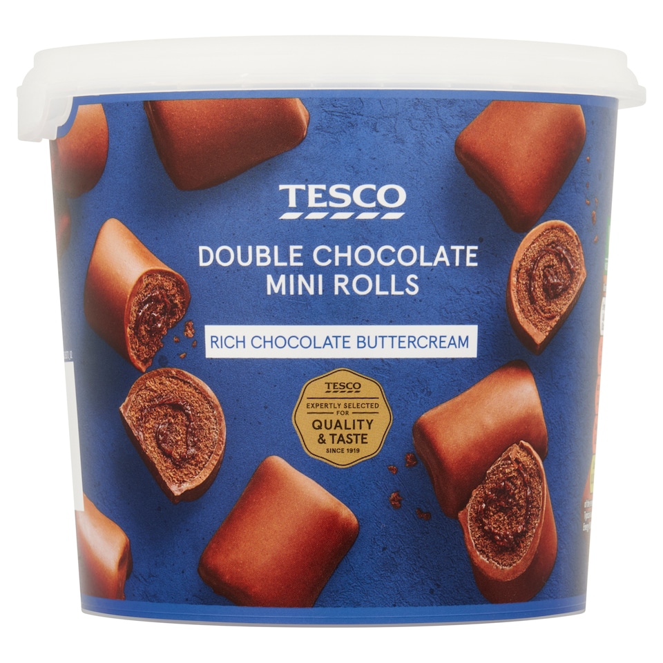 image 1 of Tesco Double Chocolate Mini Rolls 295g