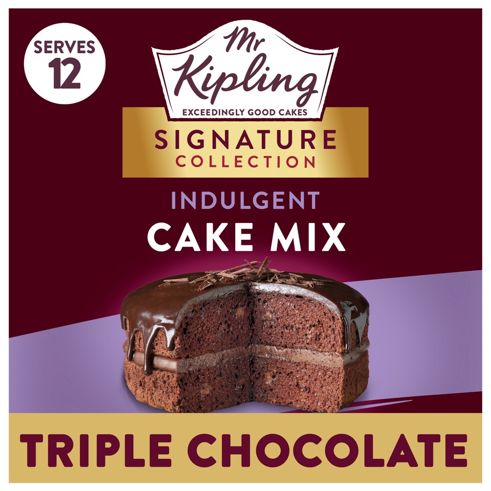 image 1 of Mr Kipling Signature Triple Chocolate Cake mix 416g