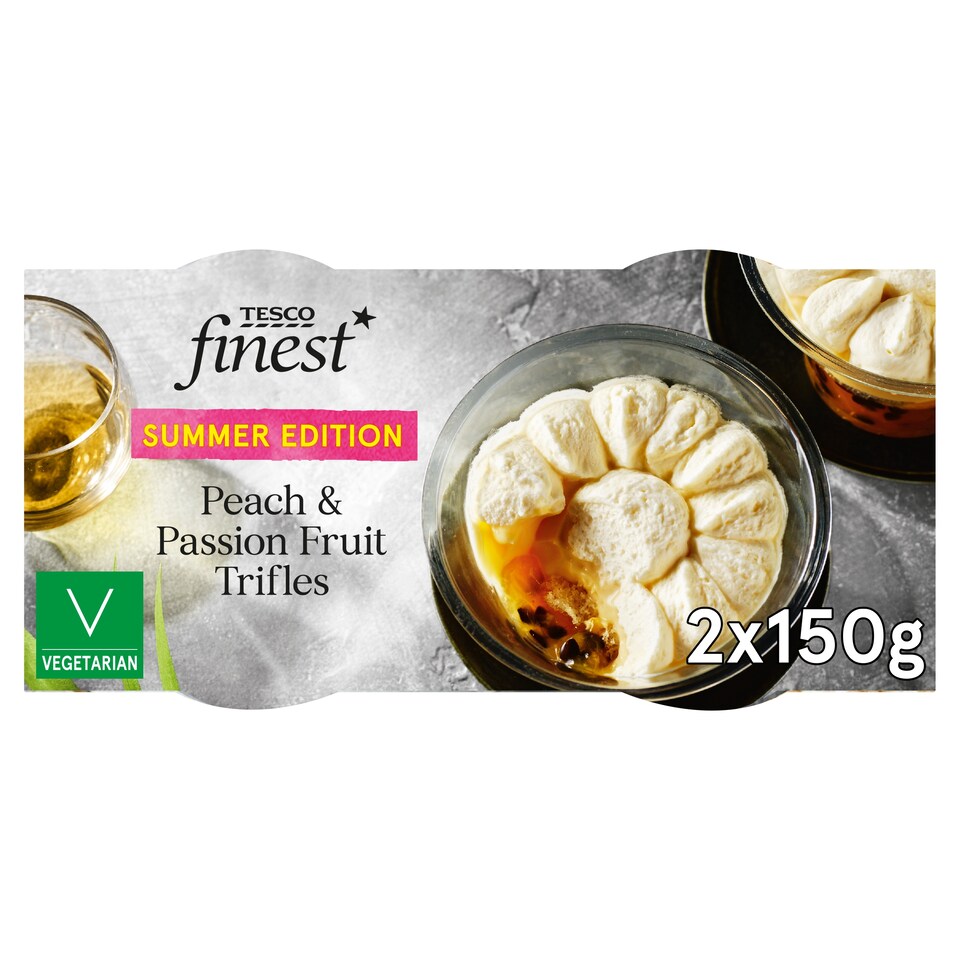 Tesco Finest 2 Peach & Passion Fruit Trifles 2x150g