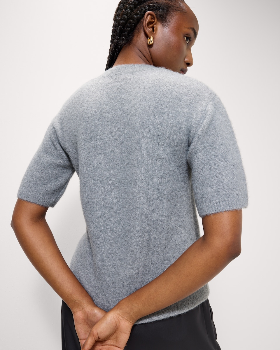 image 1 of F&F Diamanté Embellished Jumper in Grey