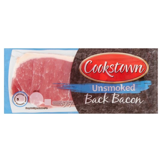 Cookstown Unsmoked Back Bacon 150G Tesco Groceries