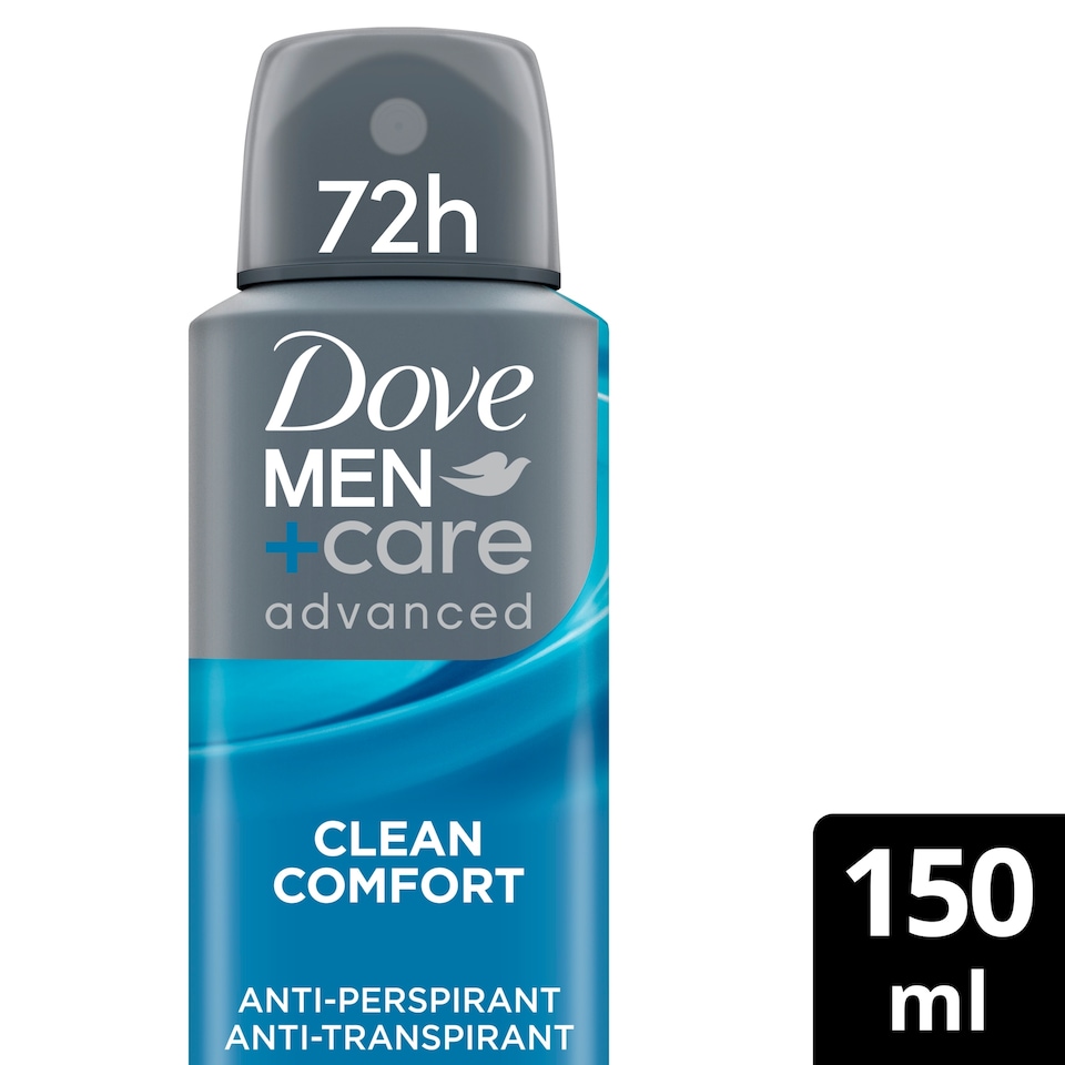 image 1 of Dove Men+Care Clean Comfort 72h Antiperspirant Deodorant 150ml
