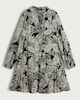 image 5 of F&F Paisley Print Long Sleeved Mini Dress in Multi Black White