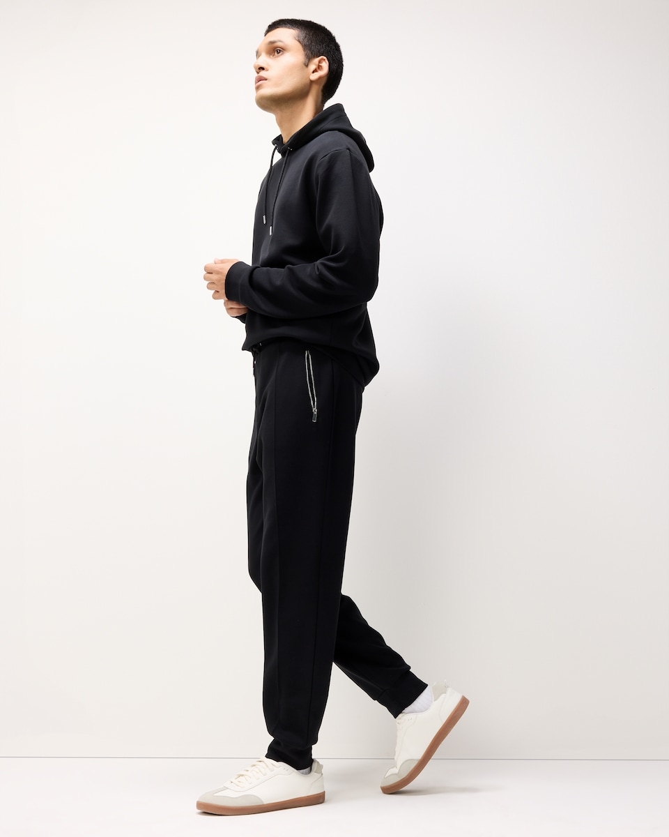 image 1 of F&F Slim Fit Cuffed Joggers in Black