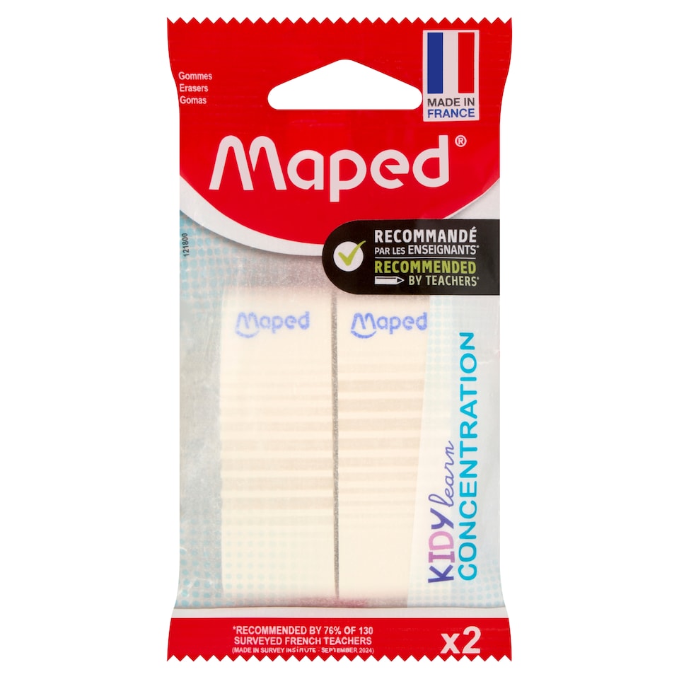 Maped Kidy Learn Concentration Eraser 2 pcs