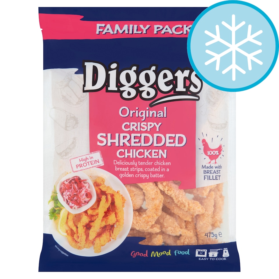 Diggers Original Crspy Shrded Chicken Family Pack 475G