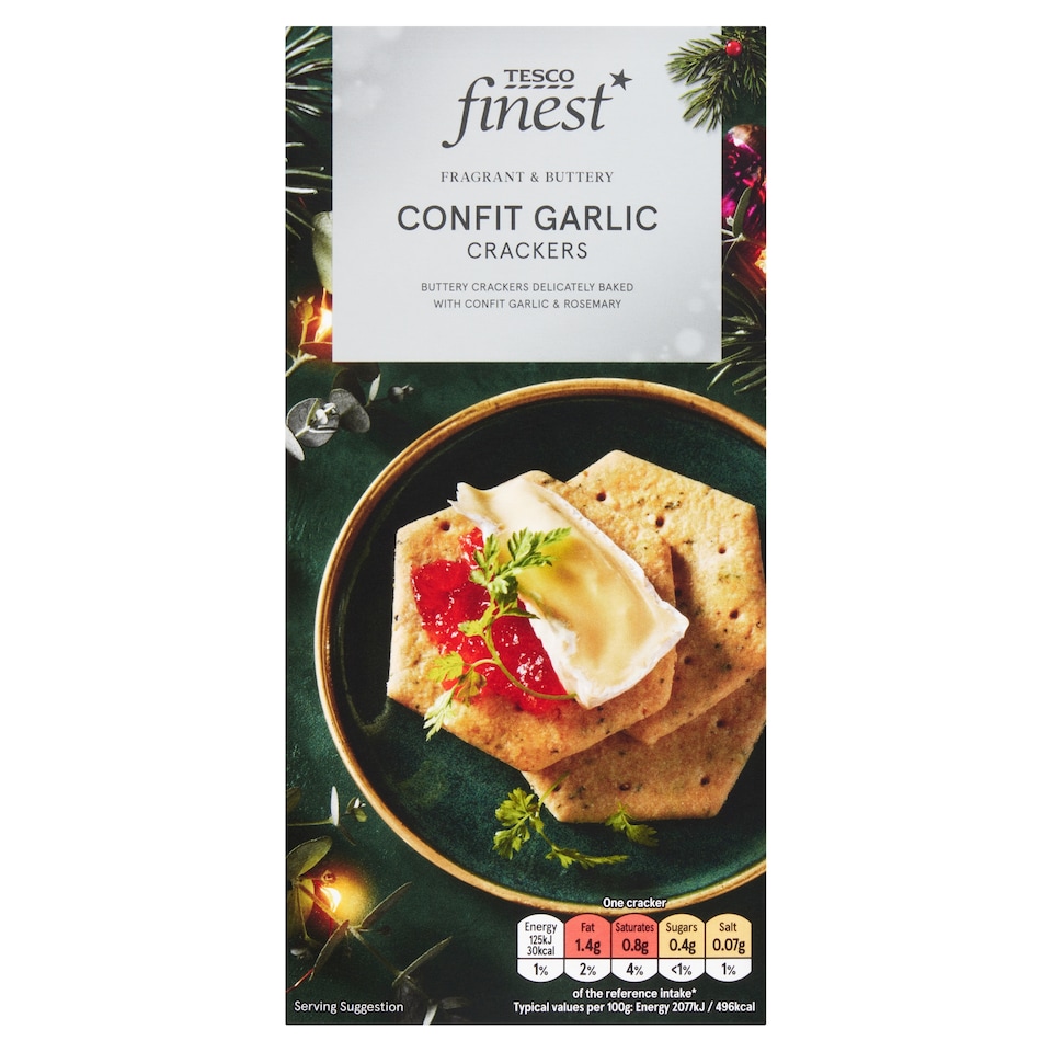 Tesco Finest Confit Garlic Cracker 150g