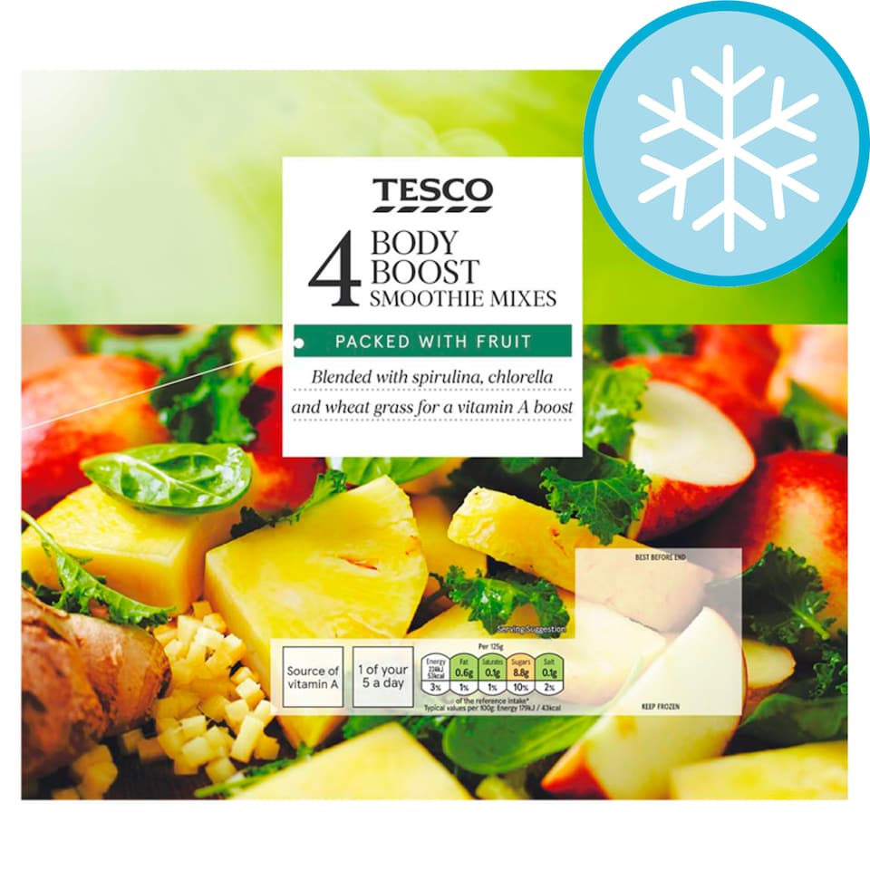 Tesco Body Boost Smoothie Mix 4 X 125G