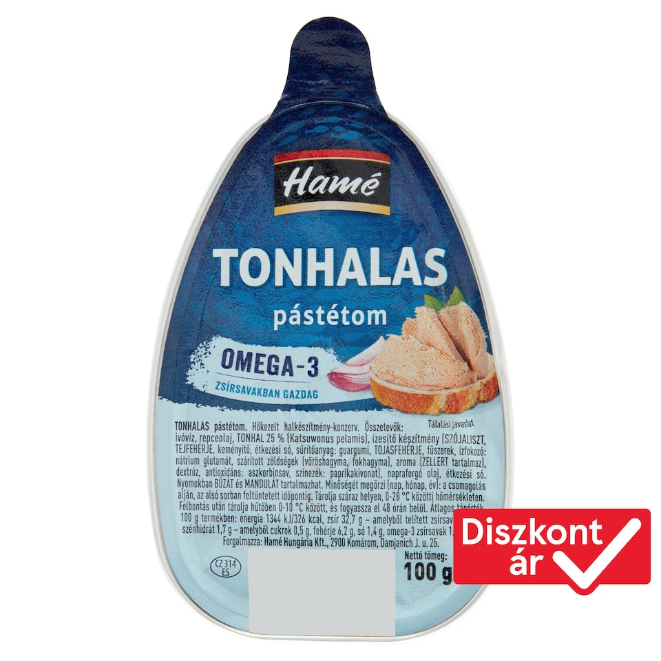 Hamé tonhalas pástétom 100 g