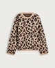 image 5 of F&F Animal Print Long Sleeved Jumper in Brown