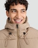 image 1 of F&F Hooded Shower Resistant Puffer Jacket in Stone