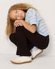 image 1 of F&F Girls Cotton Rich Ribbed Leggings in Brown