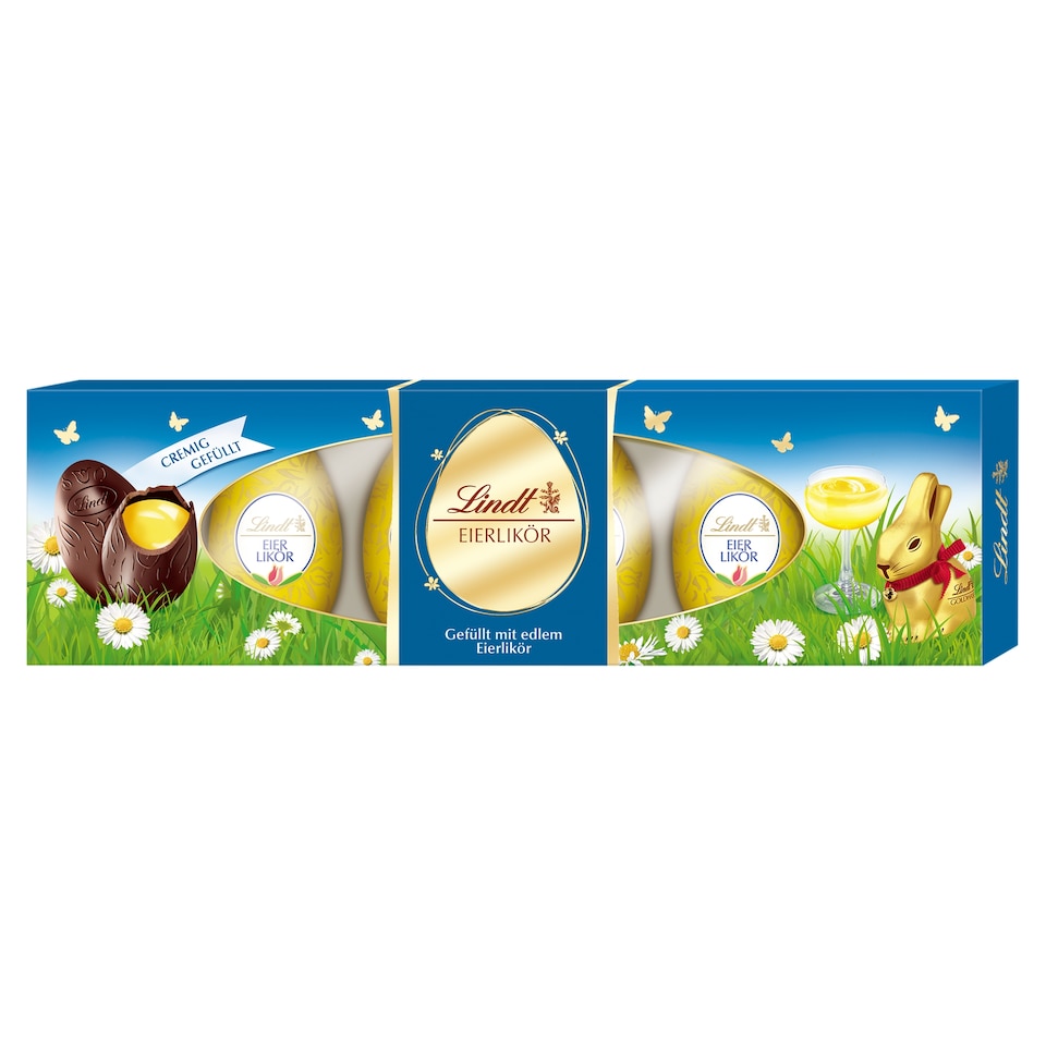 Lindt Horká čokoláda plnená vaječným likérom 6 ks 108 g