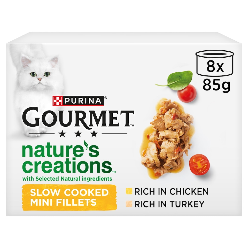image 1 of GOURMET Nature's Creations Poultry Wet Cat Food 8x85g