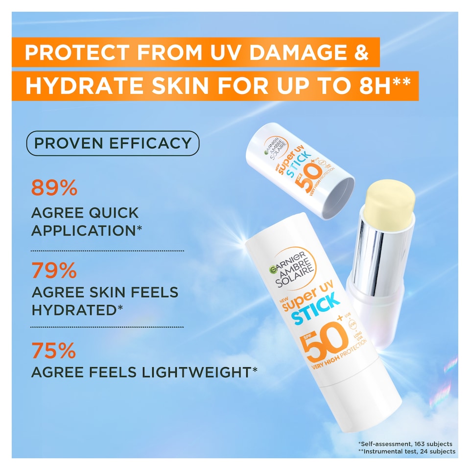 image 1 of Garnier Ambre Solaire Super UV Stick SPF50+ 9ml