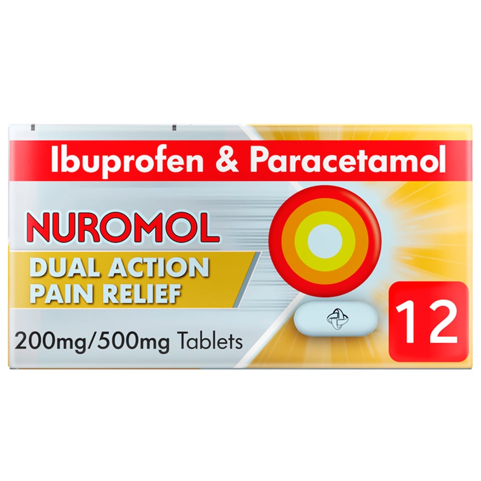 image 1 of Nuromol Dual Action Pain Relief Tablets - Ibuprofen, Paracetamol 12s