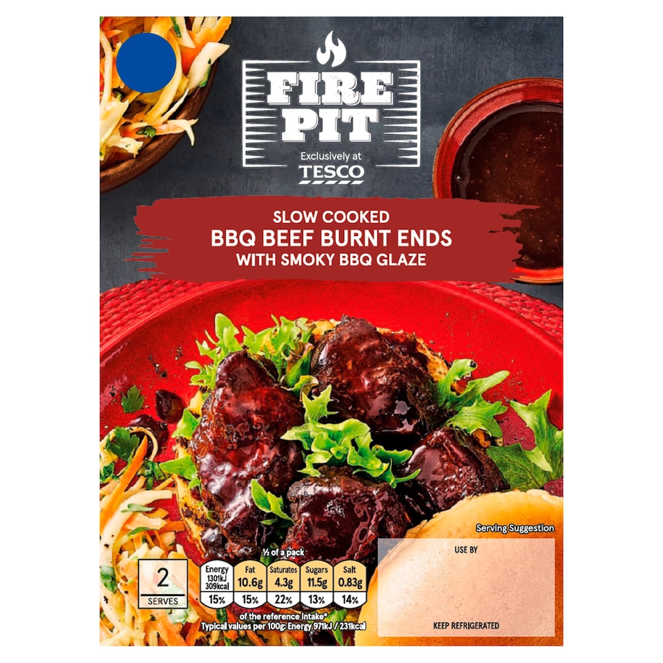 Tesco Firepit Smoky BBQ Burnt Ends 340g