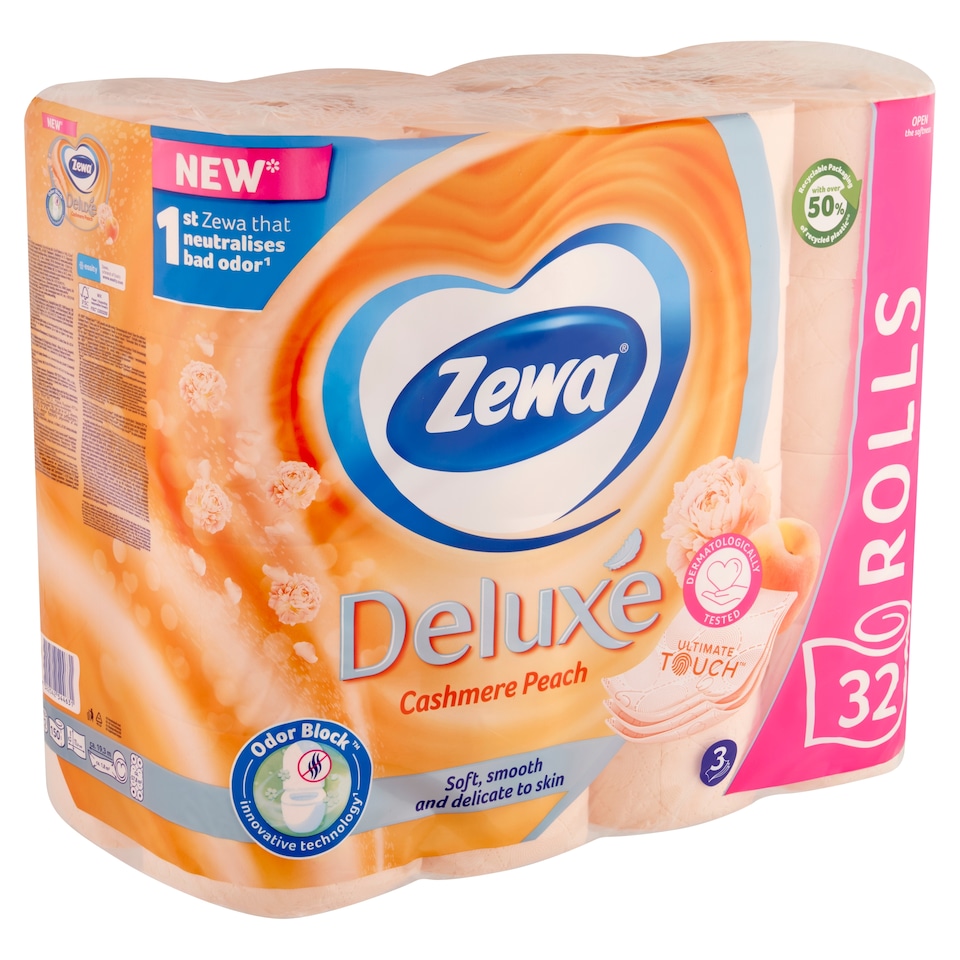 Zewa Deluxe Cashmere Peach 3 rétegű toalettpapír 32 tekercs  1. kép