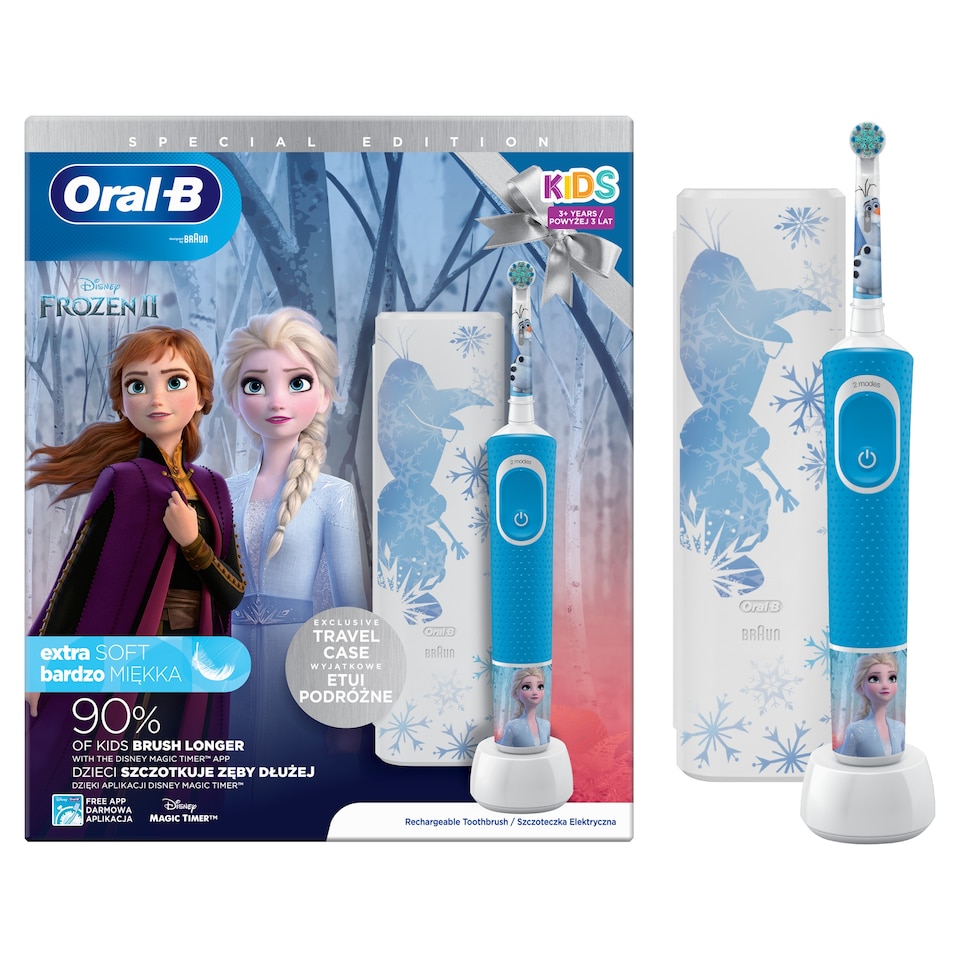 Oral-B Kids Jégvarázs 2 Elektromos Fogkefe Braun Tervezéssel  1. kép