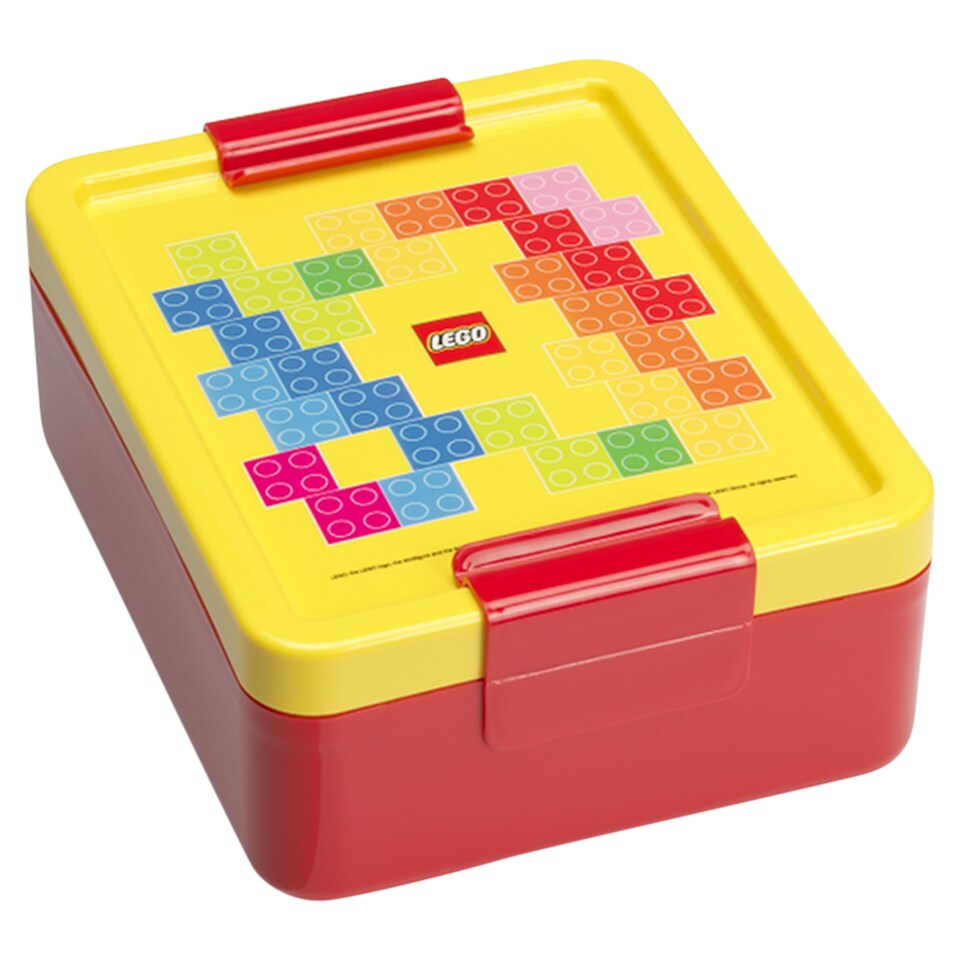 LEGO Red-Yellow Brick Pattern Lunch Box 170 x 135 x 69 mm