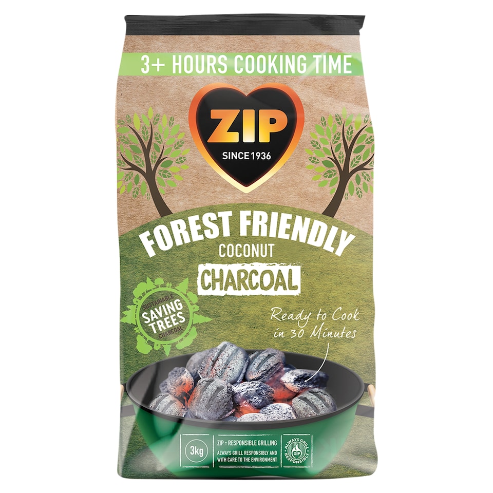 Zip 3Kg Coconut Charcoal Briquettes
