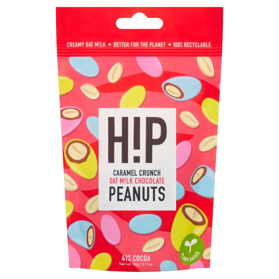 H!P Caramel Crunch Oat Milk Chocolate Peanuts 90g