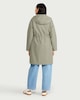 image 3 of F&F Shower Resistant Drawstring Waist Hooded Raincoat in Khaki
