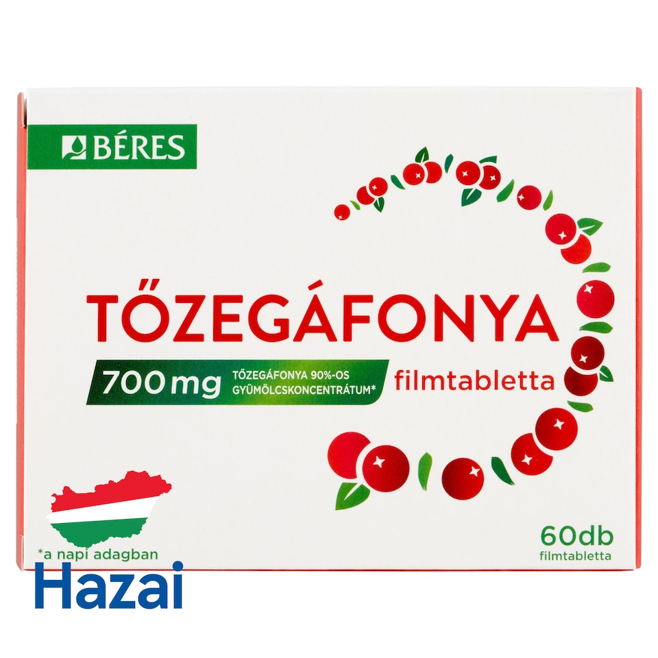 image 1 of Béres Cranberries Food Supplement Film-Coated Tablets 60 x 0,775 g