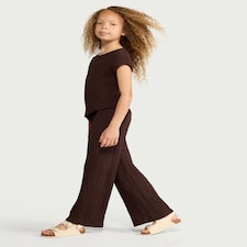 F&F Girls 2-Piece Textured Set in Brown