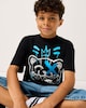 image 1 of Fortnite Pure Cotton Printed T-Shirt in Black
