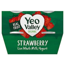 Yeo Valley Organic Strawberry Yogurt 4X110g