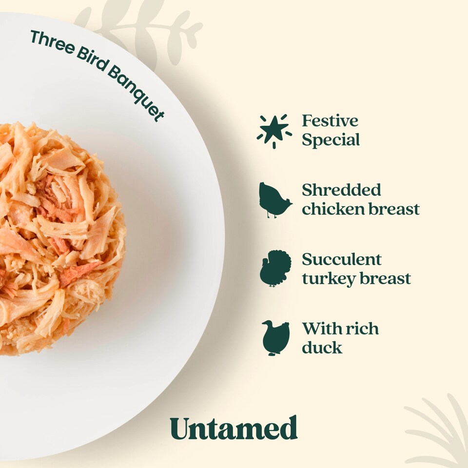 image 1 of Untamed Three Bird Banquet Cat Food 75g