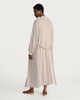 image 4 of F&F 2-Piece Ribbed Nightdress and Belted Robe Set in Neutral