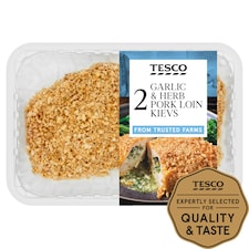 Tesco Garlic & Herb Pork Loin Kievs 412G
