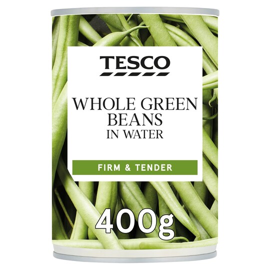 Tesco Whole Green Beans In Water 400G Tesco Groceries