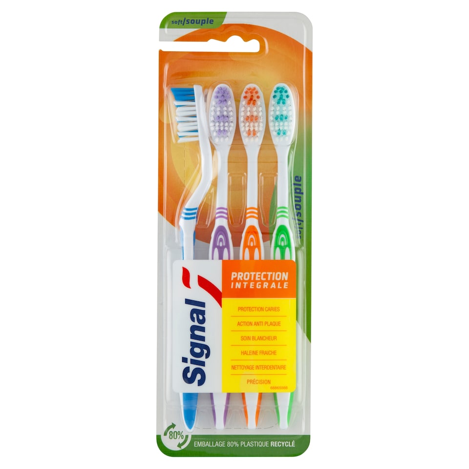 image 1 of Signal Integral Protection Soft Toothbrush 4 pcs