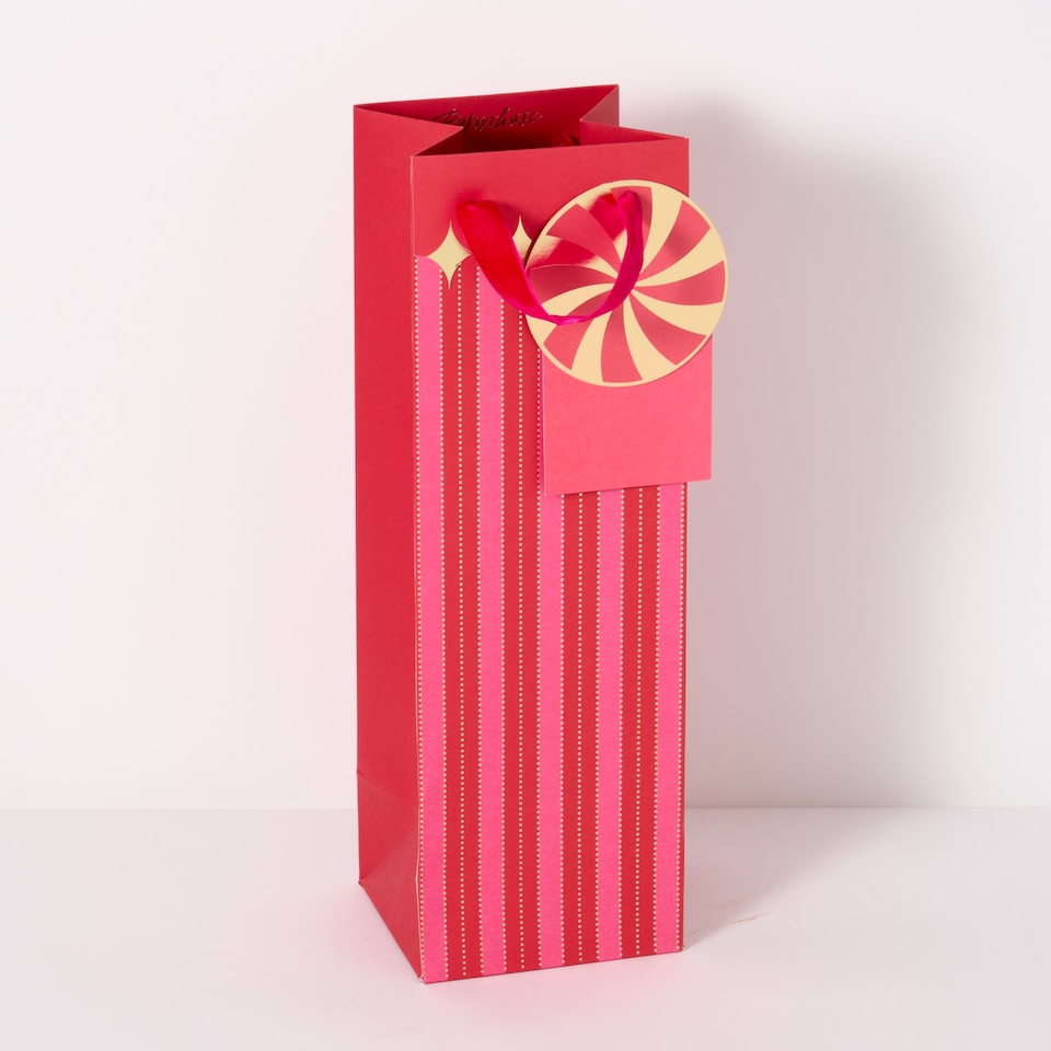 image 1 of Paperchase Christmas Embers Edge Bottle Bag 