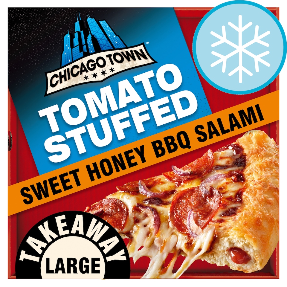 image 1 of Chicago Town Takeaway Pizza With Sweet Honey & Bbq Salami 635G