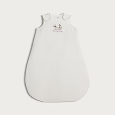 F&F Baby Cotton Rich Ribbed My First Christmas 2.5 Tog Sleeping Bag in White